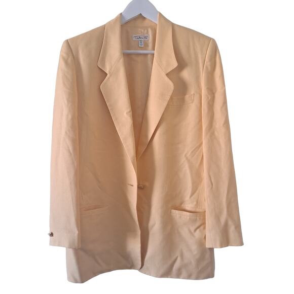 Talbots Italian Fabric Yellow Colored Notch Collar L/S Skirt Suit - Size 8/10 - Picture 2 of 12